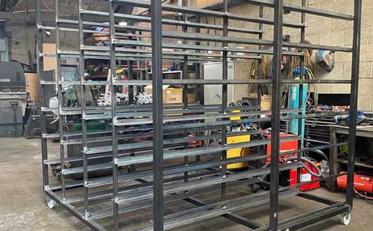 Large die stillage for packaging solutions customer in Southend on sea, Essex